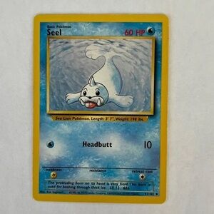 Pokemon Trading Card - Seel with Blue and Yellow